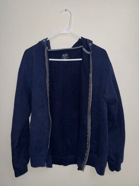Fruit of the Loom Navy Blue Hooded Jean Jacket